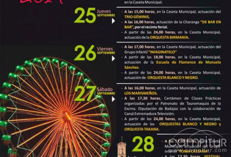 Programación Feria San Miguel 2014 de Llerena 