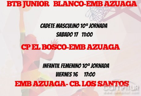 Azuaga se llena de deporte base este fin de semana: fútbol y baloncesto en una agenda repleta